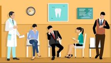 cartoon depiction of dental office