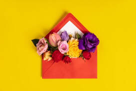 Flowers in an envelope 
