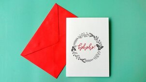 Christmas Card and red envelope