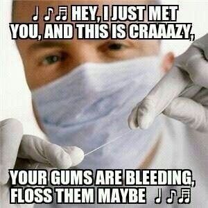 Picture of a flossing joke.